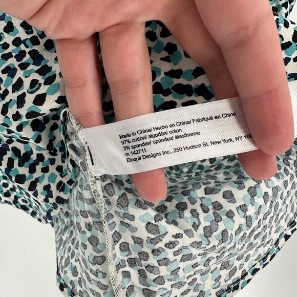 ELOQUII Elements Paint Speckle Puff Sleeves Smocked Top Women's Plus Size 26 - Picture 9 of 12